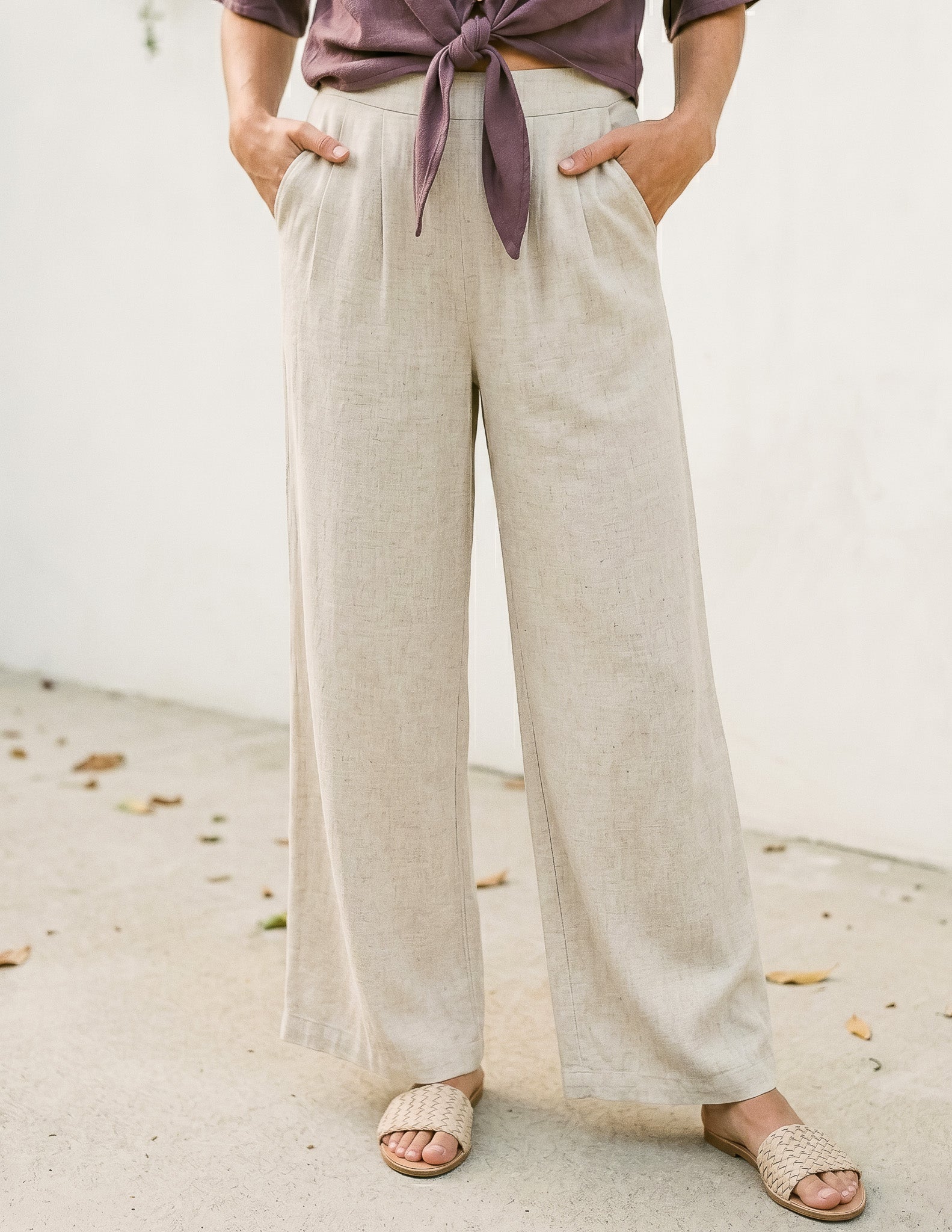 Linen Alessia Cropped Pant - Image 4