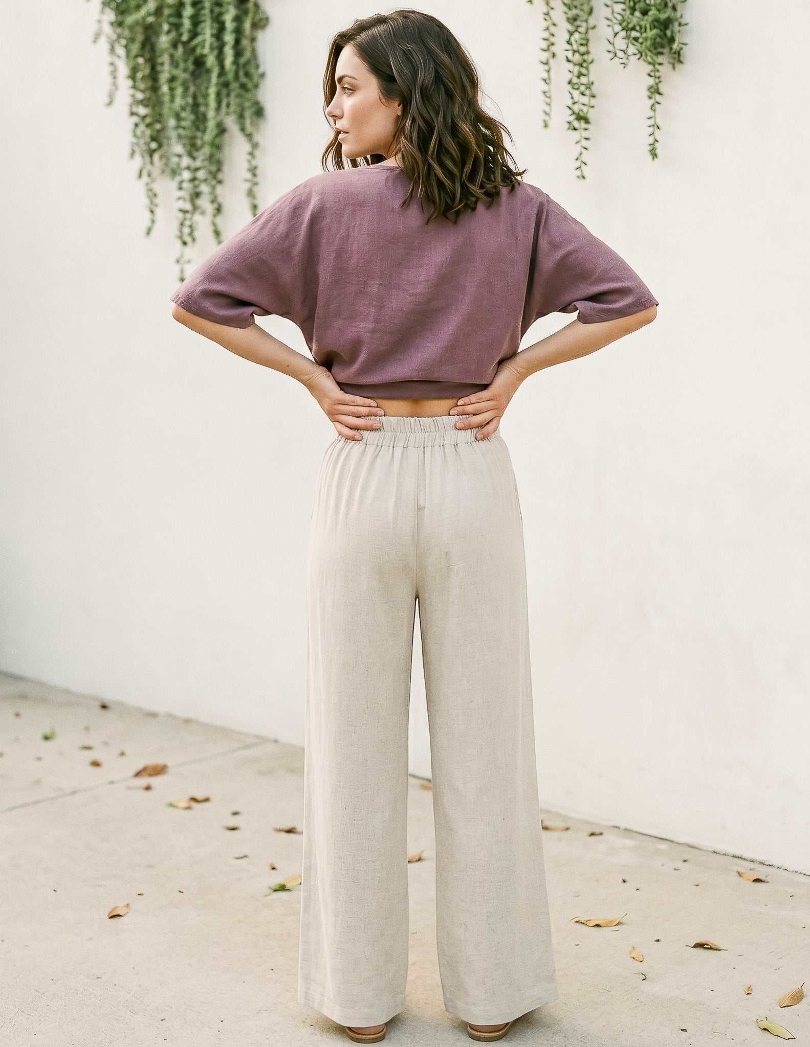 Linen Alessia Cropped Pant - Image 3