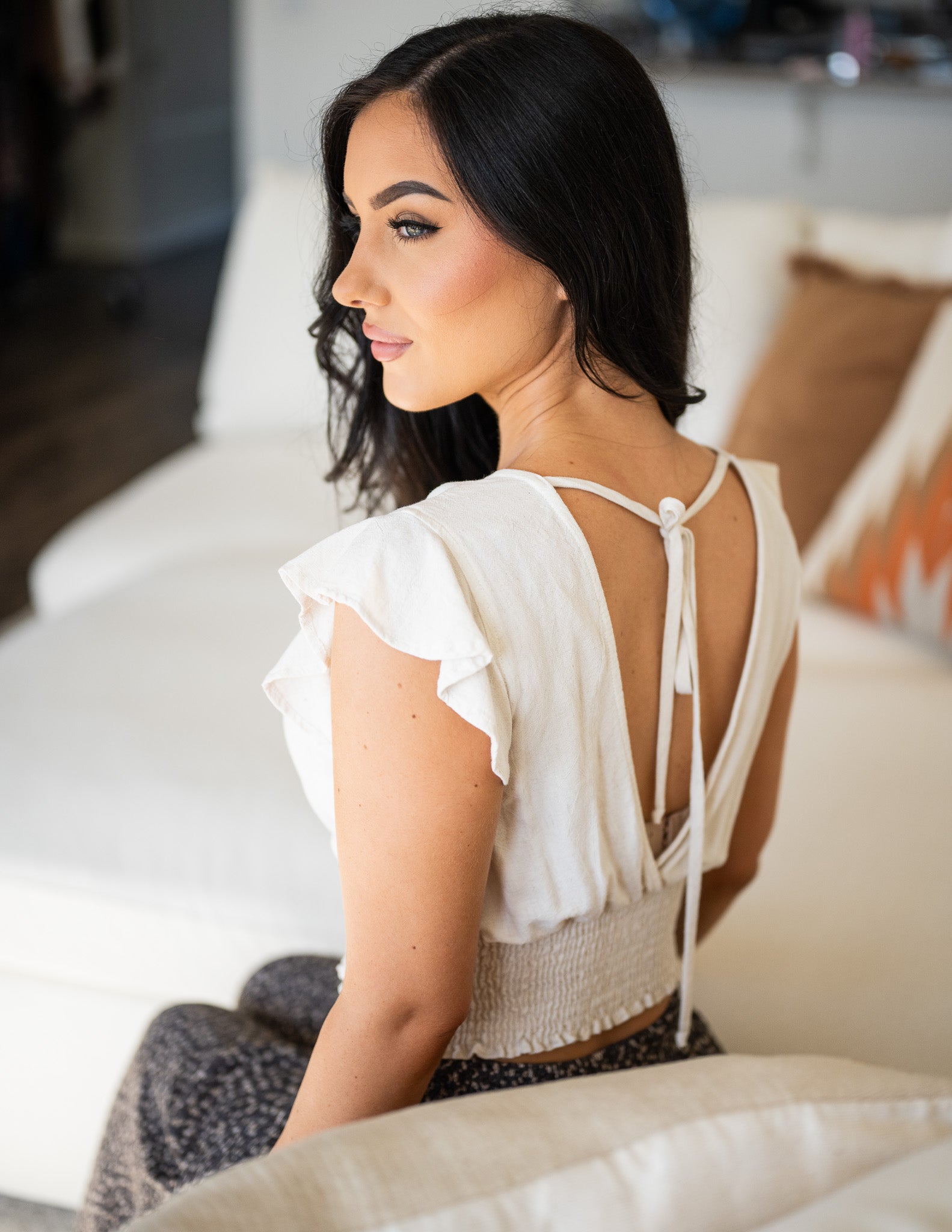 Linen Kaia Crop Top - Image 4