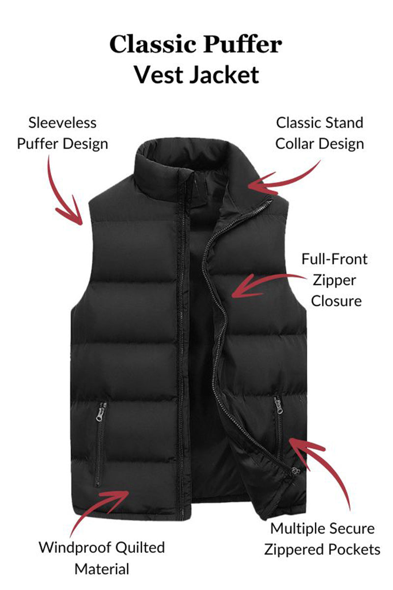 Classic Puffer Vest Jacket - Image 6