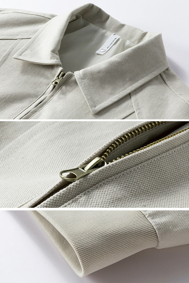 100% Cotton Vintage Style Lapel Jacket - Image 8
