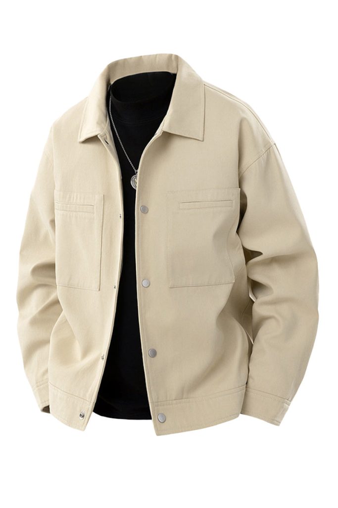 100% Cotton Heritage Lapel Everyday Jacket