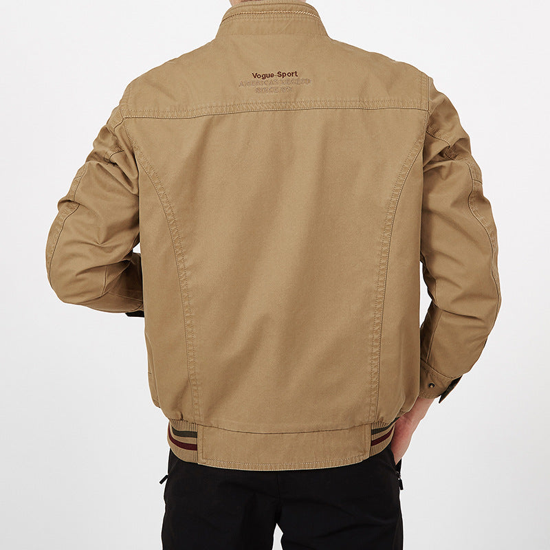 Cotton Reversible Stand Collar Jacket - Image 8